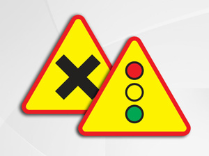 Znaki drogowe trójkątne (zdjęcie)