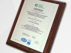 Drukowany certyfikat (zdjęcie)